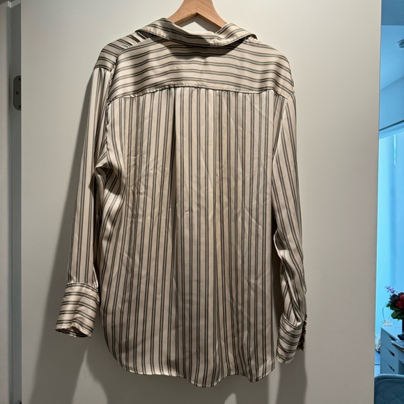 H&M Striped Button Down Oversized Shirt, M - Picture 5 of 6